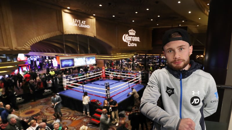 Carl Frampton at his public training session at the MGM Grand Hotel and Casino, Las Vegas.   Picture William Cherry/Presseye&nbsp;