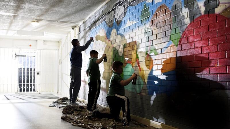 The art project for children of prisoners is the first of its kind in Northern Ireland. 
