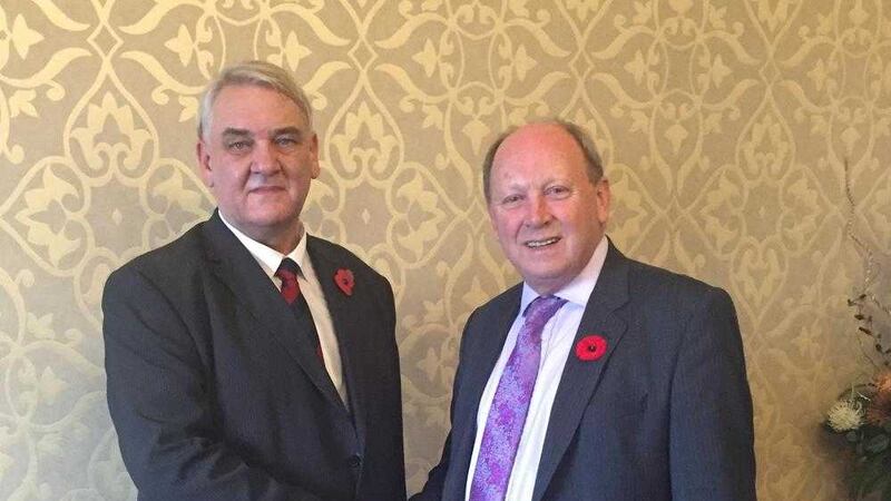 New TUV recruit Henry Reilly with party leader Jim Allister  
