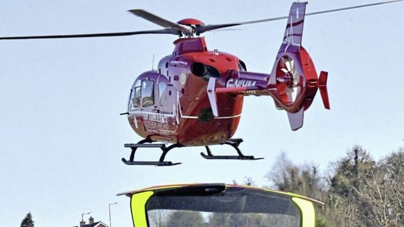 The man was taken to hospital by air ambulance. Library footage by by Alan Lewis/PhotopressBelfast 