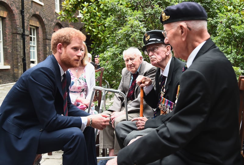 Prince Harry with Dunkirk veterans