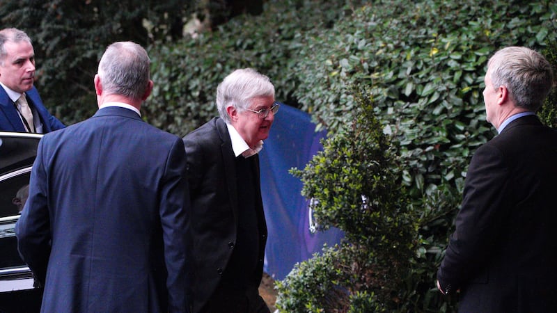 First Minister of Wales Mark Drakeford arrives at the UK Covid-19 Inquiry hearing in Cardiff