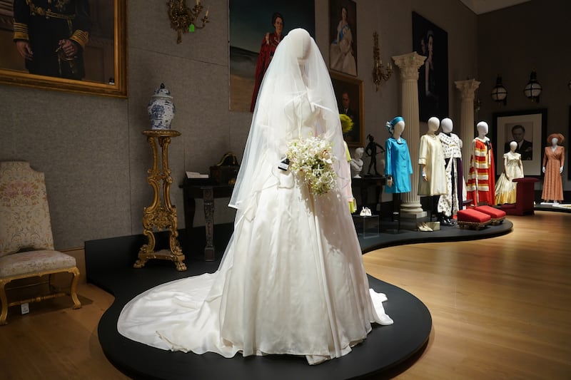 A replica of Princess Margaret’s wedding dress