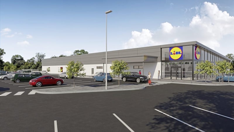 Artistic impression of Lidl&#39;s new Carryduff store, which is due to be open by next summer. 
