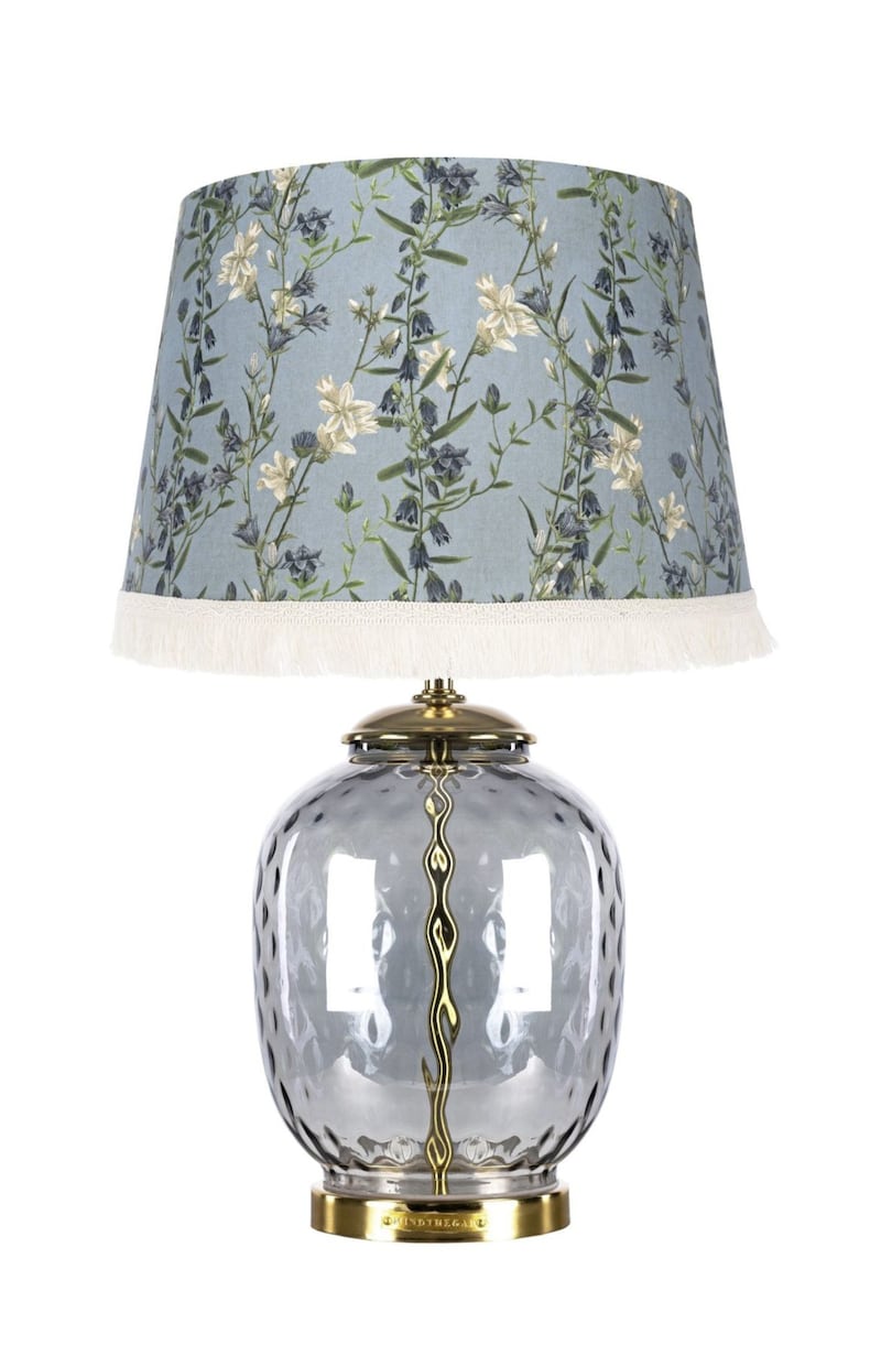 Delicate Bloom Lampshade, Chelsea Table Lamp Base, Mind The Gap