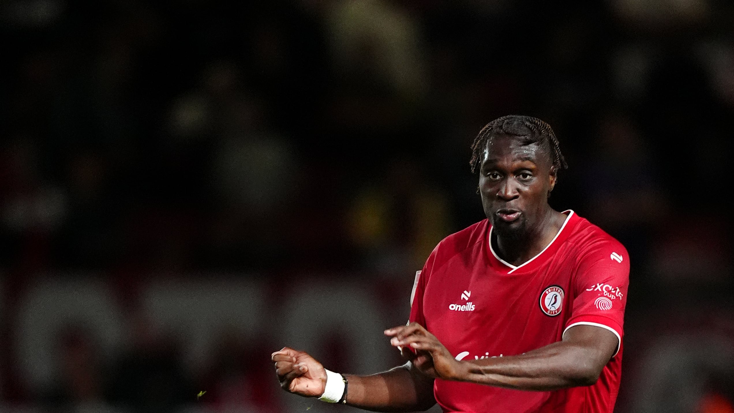 Bristol City’s Gibson Yah came close to scoring