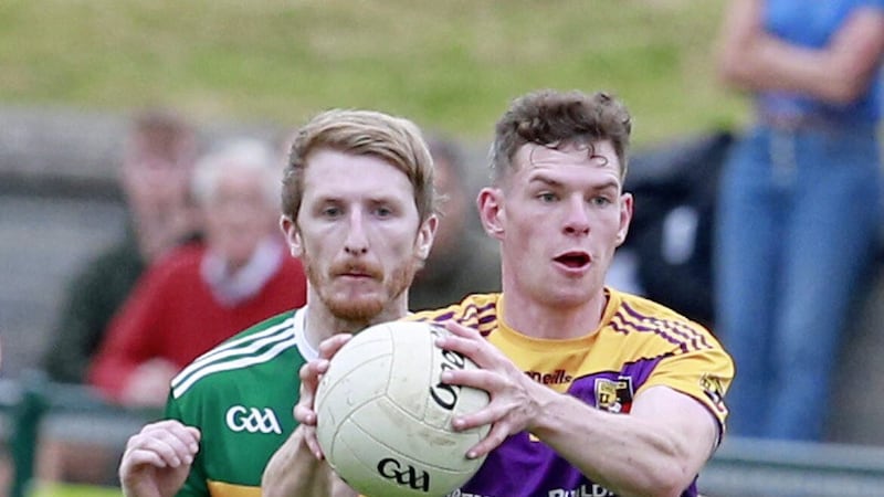 Bryansford will look to the likes of experienced forward Danny Savage to take the fight to Clonduff at Pairc Esler tonight. Picture by Philip Walsh 