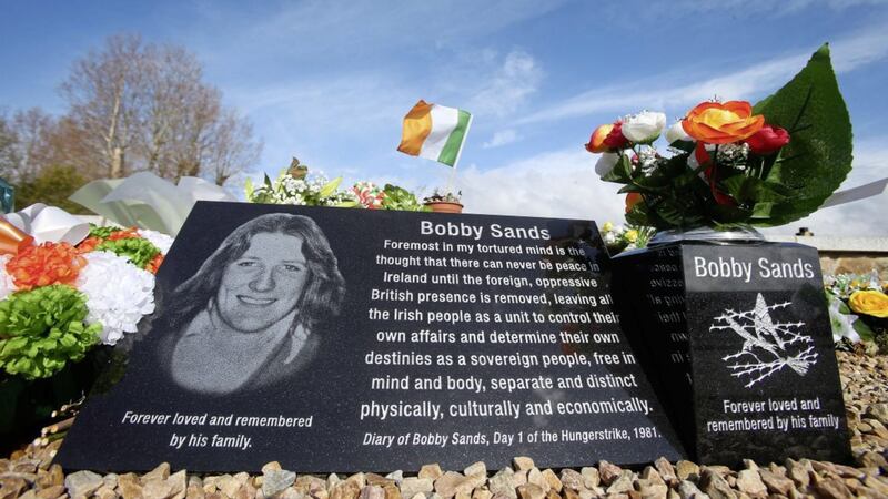 Bobby Sands&#39;s grave in the republican plot in Milltown Cemetery, west Belfast, on the 40th anniversary of his death on May 5 1981. Picture by Mal McCann 