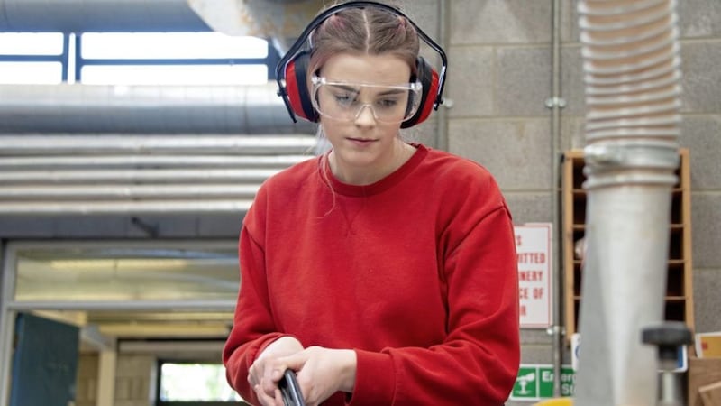 Limavady teenager, Taylor Donaghy is the first woman to take on a Level 2 apprenticeship in carpentry and joinery at North West Regional College. 