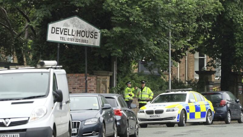 Police activity outside Devell House in Rusholme, Greater Manchester, as officers investigating the Manchester suicide bombing evacuated the area after finding a car which they say &#39;may be significant to the investigation&#39;. Picture by Danny Lawson, Press Association 