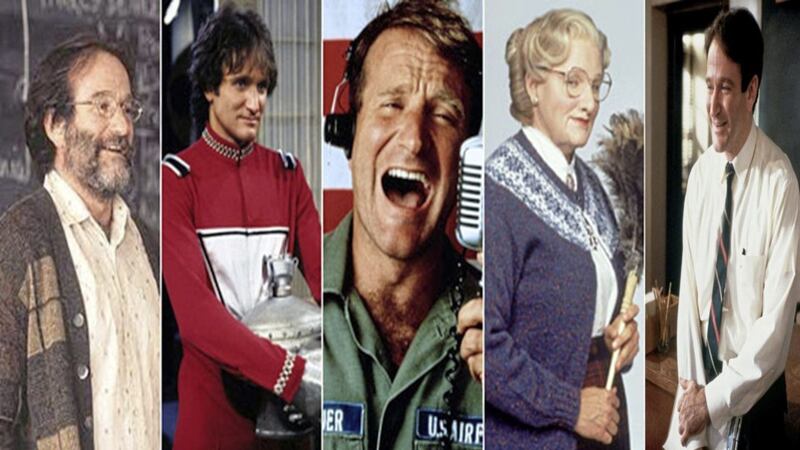 The many faces of the late American actor and stand-up comedian Robin Williams 