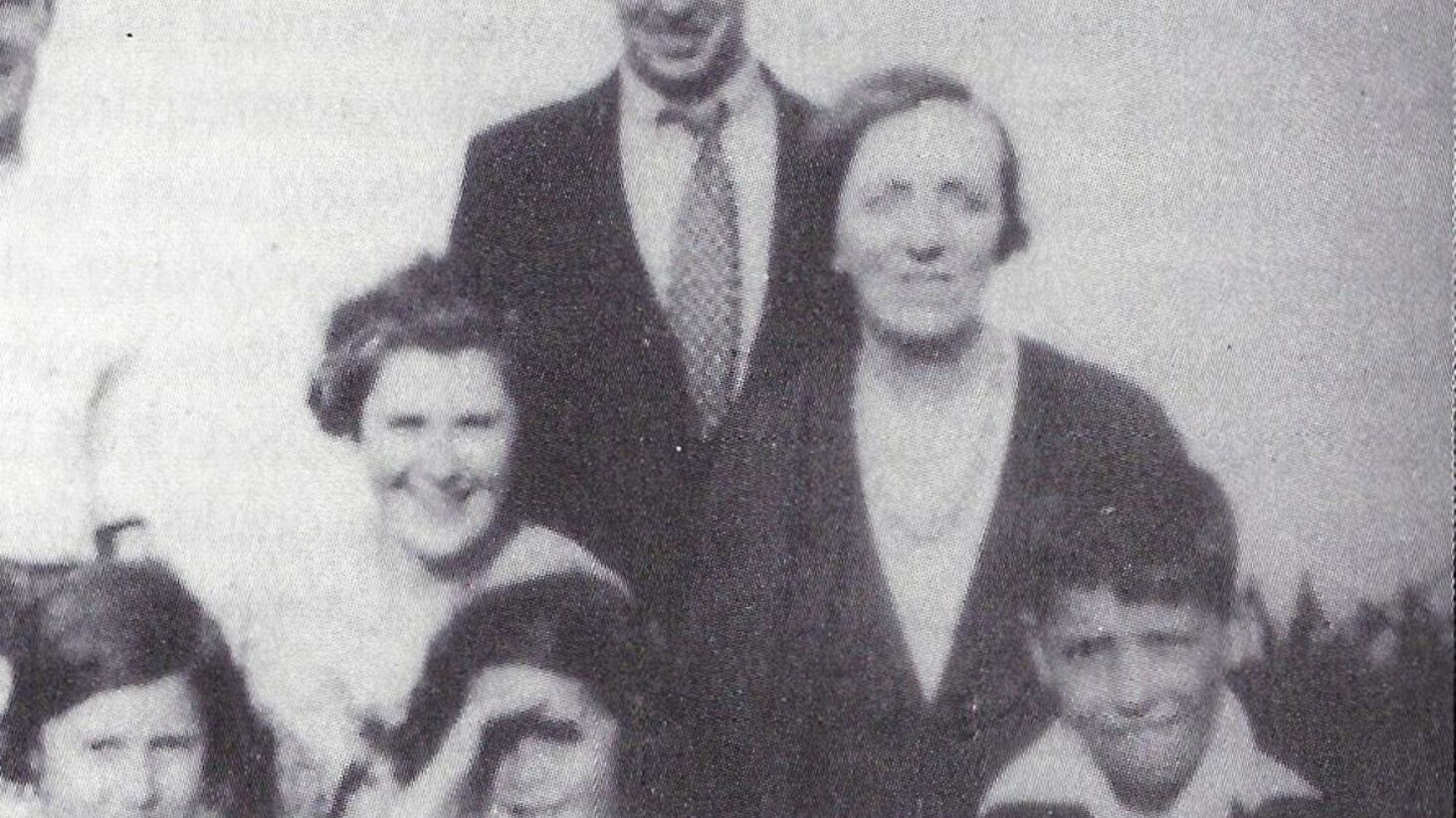 The only surviving photograph of George McBride and and Winnie Carney (back right)together Picture: Courtesy of the District Trades Union Council