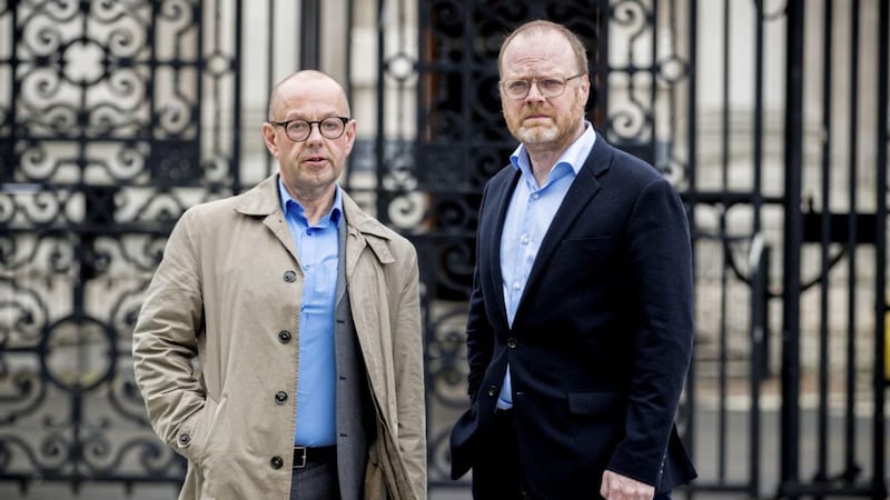 Documentary `No Stone Unturned&#39; by investigative journalists Barry McCaffrey (left) and Trevor Birney has been nominated for an Emmy. Picture: Liam McBurney/PA Wire 