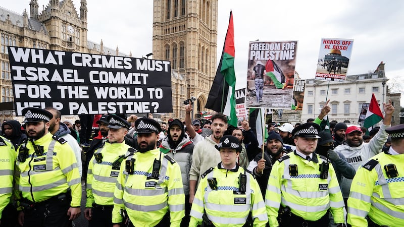 Officers have policed several pro-Palestinian protests in recent weeks (Jordan Pettitt/PA)