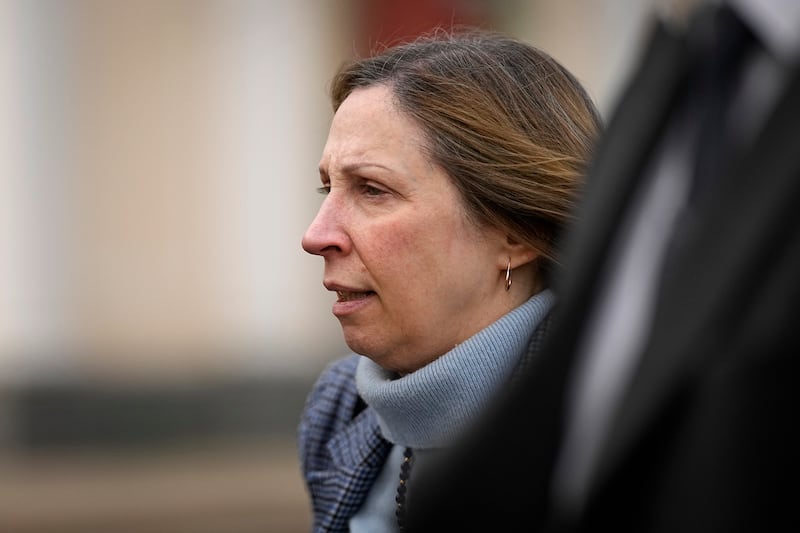 US Ambassador to Russia Lynne Tracy enters the Moscow City Court to attend hearing on Wall Street Journal reporter Evan Gershkovich’s case (AP Photo/Alexander Zemlianichenko)