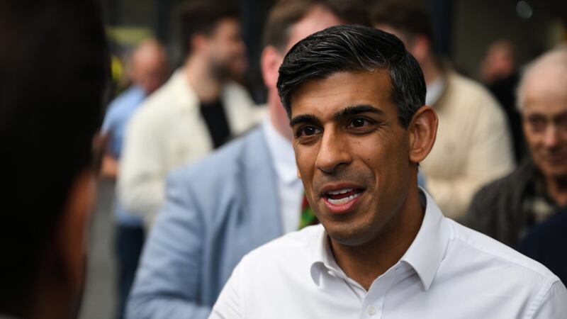 Rishi Sunak joined Jeremy Clarkson and Gary Neville in encouraging students who did not get the A-level results they hoped for (Daniel Leal/PA)