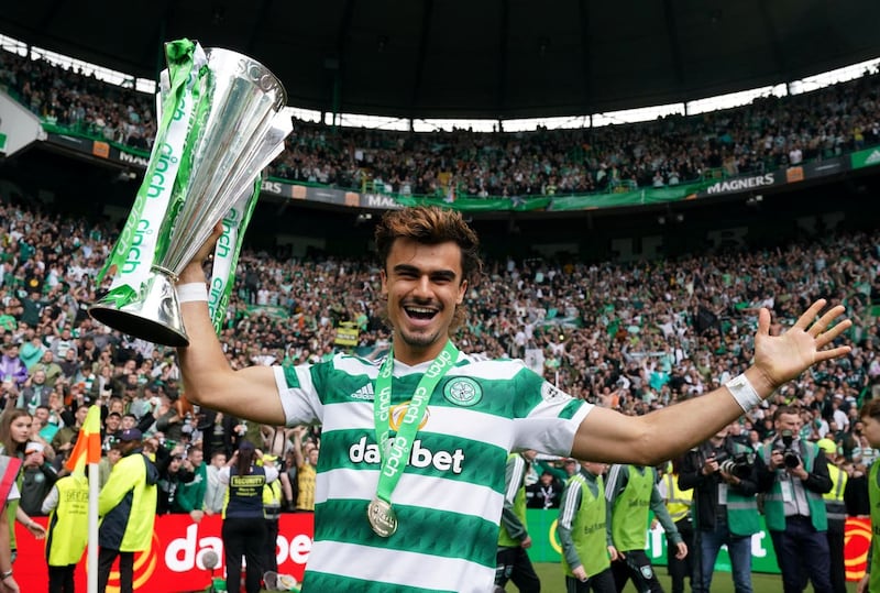 Jota completed the domestic treble at Scotland ahead of his move