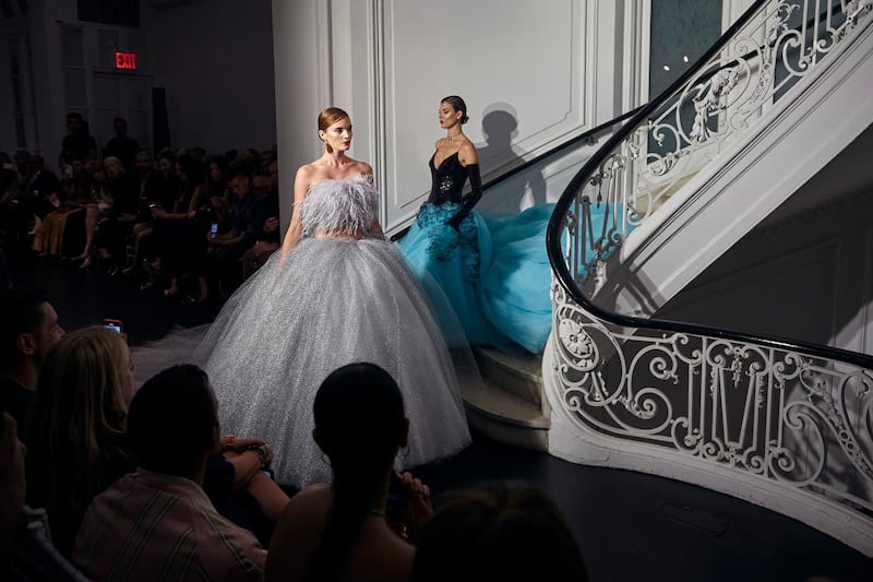 Fashion from the Christian Siriano collection is modelled