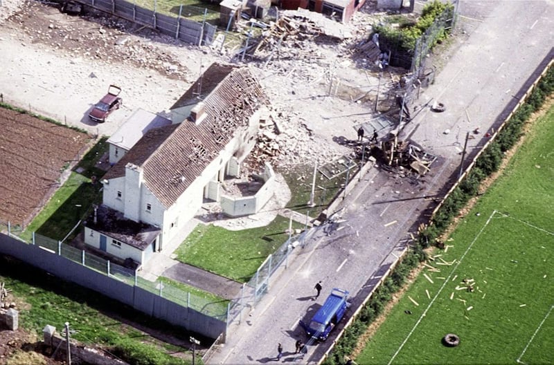 An aerial view of Loughgall after the SAS ambushed an IRA attack. Picture by Pacemaker 