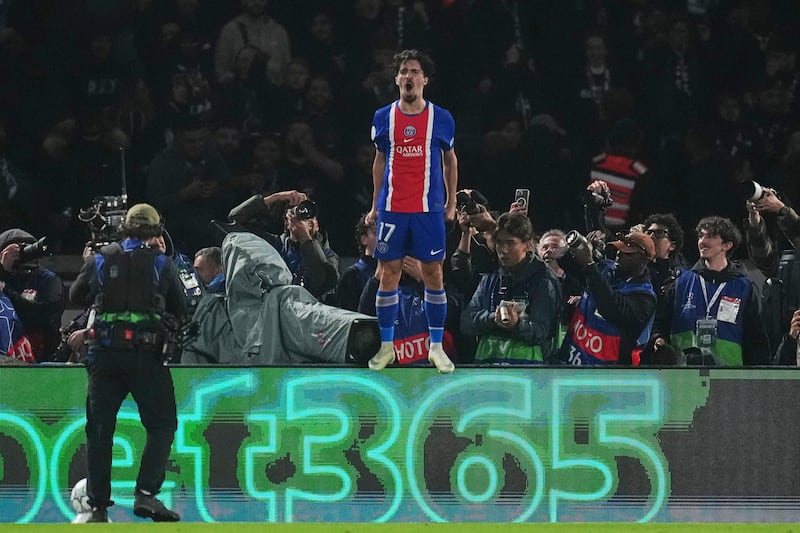 Late Vitinha and Fabian Ruiz goals see PSG beat Barcelona in Champions League