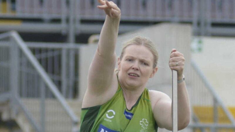 Deirdre Mongan competing at the 2016 IPC Athletic European Championships in Grosseto, Italy