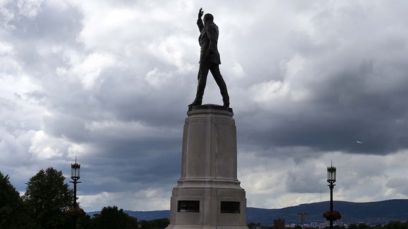 Edward Carson's statue stands at the front of Stormont&nbsp;
