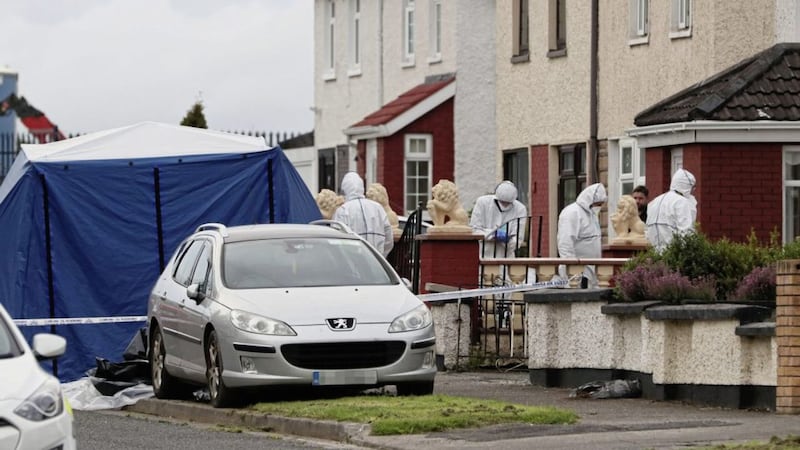 PROBE: Forensics at the crime scene on Balbutcher Drive in Ballymun, Dublin Picture: Brian Lawless/PA 