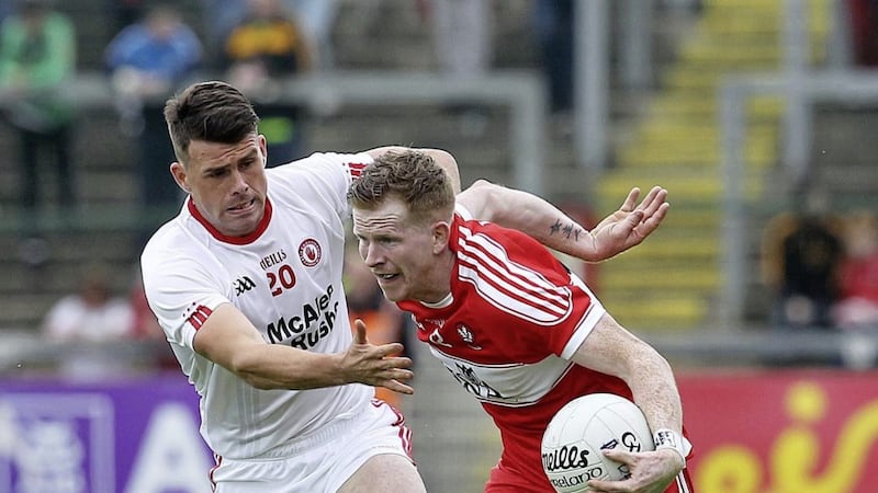 Derry captain Enda Lynn is a doubt for their opening qualifier with Waterford. Picture by Philip Walsh 