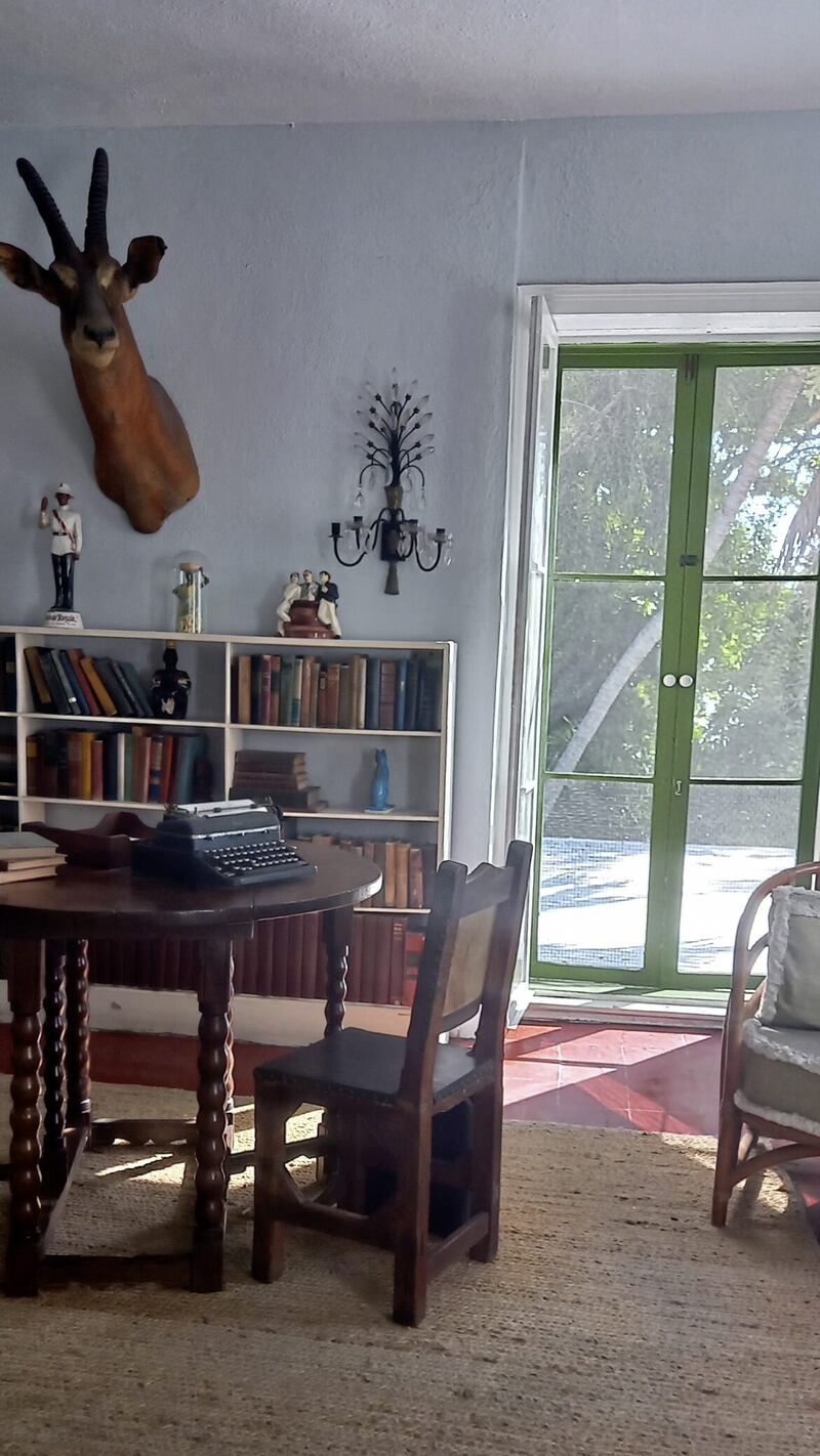 The writing studio at the Hemingway Home and Museum 