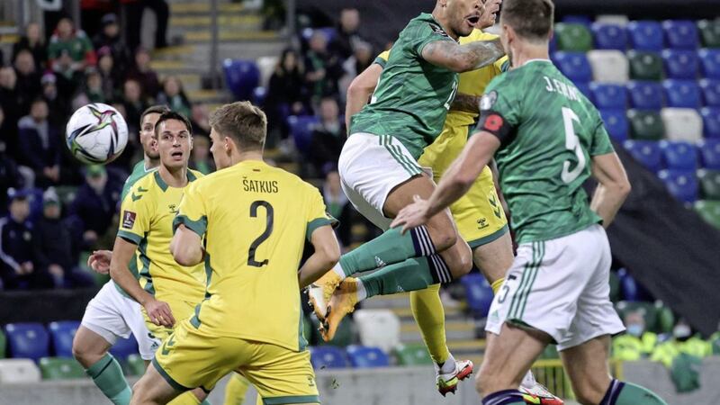 An own goal from Lithuania&#39;s Betas Satkus (2) earned Northern Ireland a deserved victory in the World Cup qualifier. 