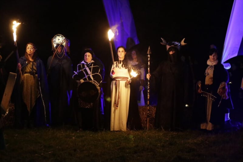 The coming of Samhain during the Puca Festival. The three biggest Halloween festivals on the island of Ireland â Derry Halloween, the Puca Festival and Bram Stoker Festival â cannot go ahead as planned due to Covid-19 public health restrictions, so ancient festivals are going digital this year. Picture by National Museum of Ireland
