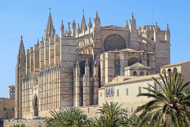 The &#39;La Seu&#39; cathedral in the Mallorcan capital Palma 