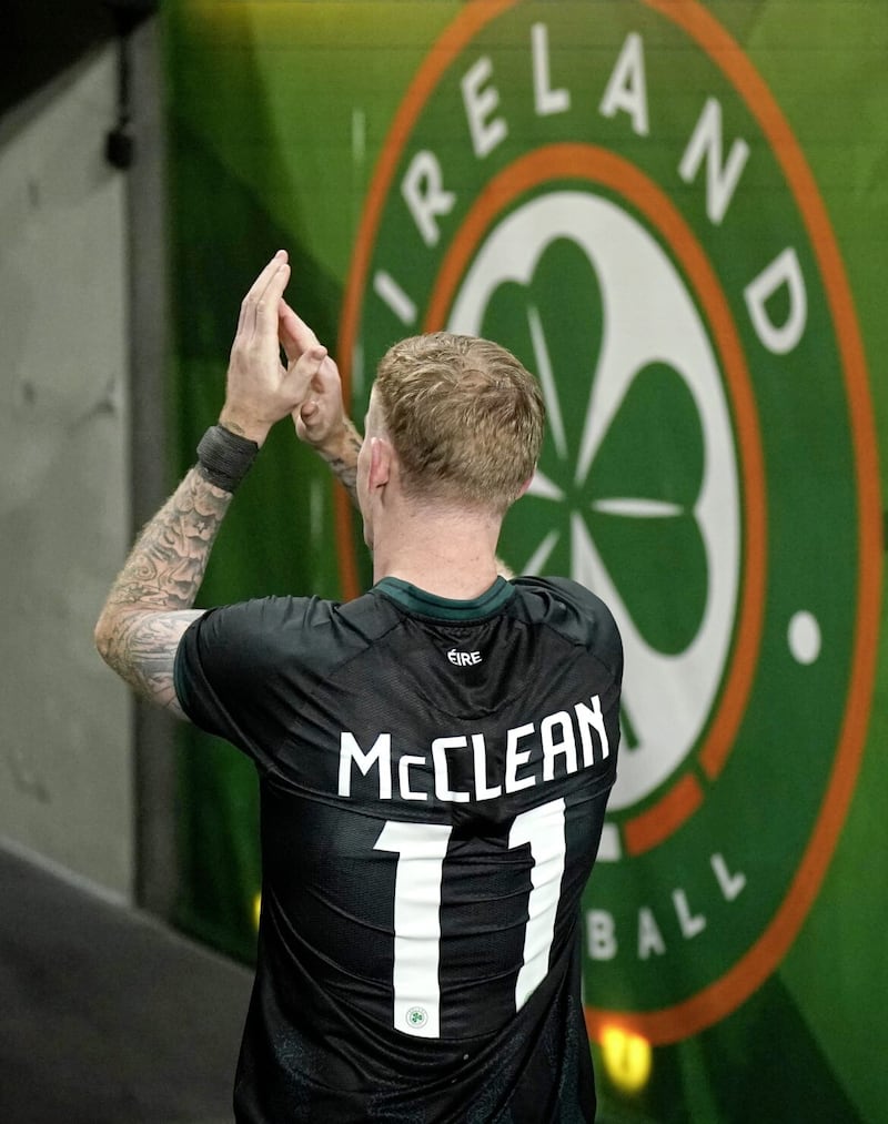 Republic of Ireland&#39;s James McClean played his last game against New Zealand 