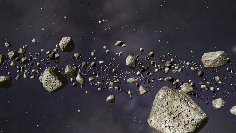 Thousands of asteroids in a far off orbit around the sun 