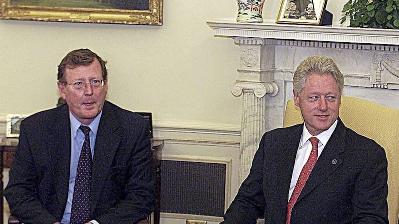 US President Bill Clinton with then First Minister David Trimble in September 2000. Picture by Paul Faith 