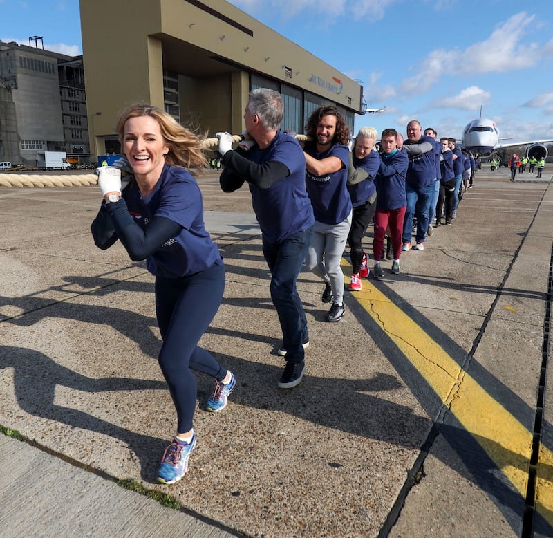 Plane pull for Sport Relief