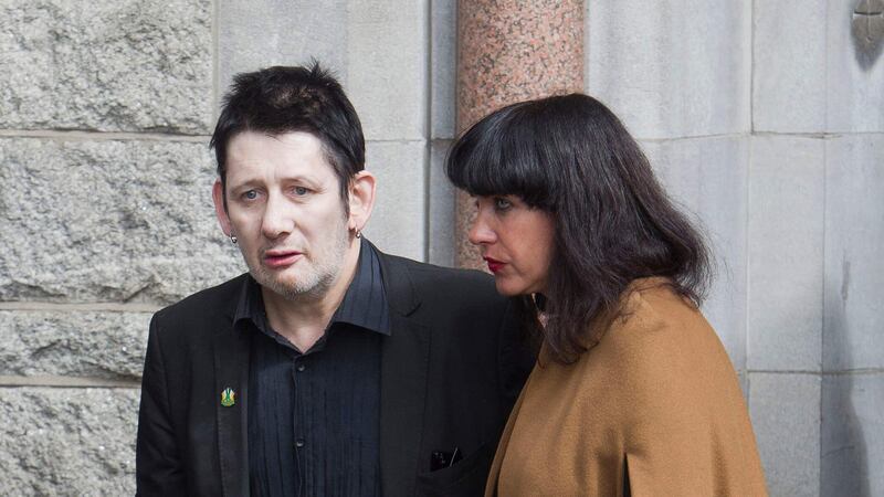 The late Shane MacGowan with his wife Victoria Clarke (Liam McBurney/PA)