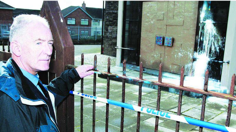 Fr Paul Symonds outside the Church of Our Lady in the Harryville area of Ballymena  