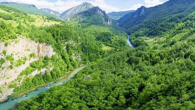 The Tara River and canyon, in northern Montenegro 