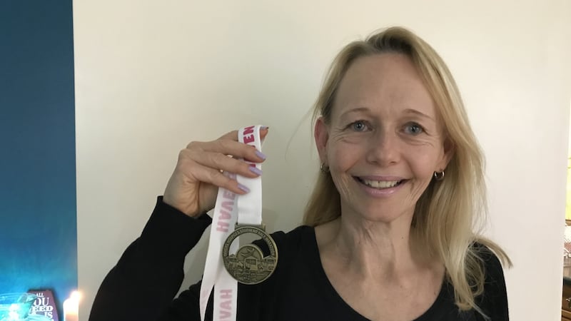 Karen Liesching-Schroder said running a half marathon two weeks after finishing radiotherapy gave her a focus during cancer treatment.