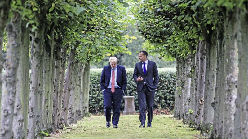 Private talks between taoiseach Leo Varadkar and prime minister Boris Johnson in Cheshire in October helped pave the way to the Conservative&#39;s general election victory. Picture by UK Leo Varadkar/PA Wire 