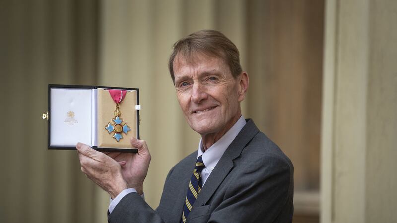 Author Lee Child, real name James Grant, who wrote the Jack Reacher novels, with his CBE for services to literature following an investiture ceremony at Buckingham Palace, London. Picture by Victoria Jones/PA Wire&nbsp;
