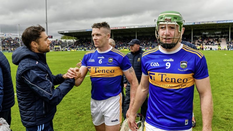 P&aacute;draic Maher and Noel McGrath are among the Tipperary players on the 2019 Allstars panel Picture by Diarmuid Greene/Sportsfile 