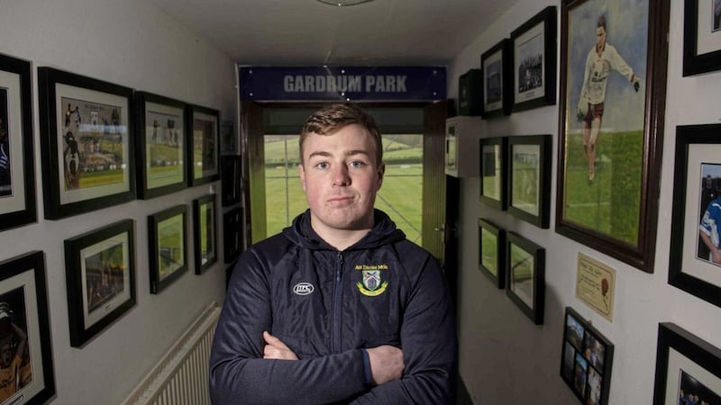 Oran Sludden pictured in the clubhouse of his native Dromore St Dympna's GAC. Picture by Mark Marlow