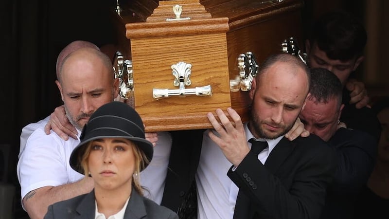 Jessica McLoughlin’s funeral was held at St Anne’s Church in Sligo (Liam McBurney/PA)