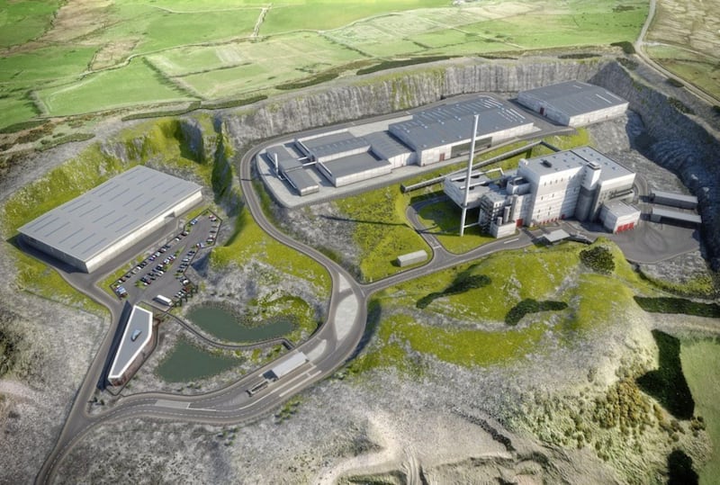 Artist&#39;s impression of the waste facility proposed by Arc21. 