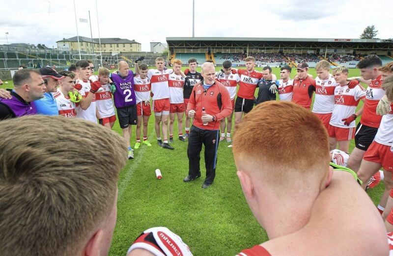 Damian McErlain&#39;s Derry minors bid to bring the Tom Markham Cup back to the Oak Leaf county for the first time since 2002 when they take on Kerry in tomorrow&#39;s All-Ireland final. Picture by Margaret McLaughlin 