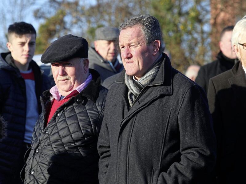 Sinn F&eacute;in&#39;s Conor Murphy attended the funeral of S&eacute;an Byrne. Picture by Mal McCann 
