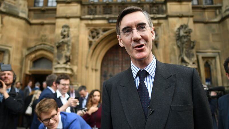 Conservative MP Jacob Rees-Mogg speaking outside the House of Parliament in London after he handed in his letter of no-confidence to Sir Graham Brady, chairman of the 1922 Committee, saying Theresa May's Brexit deal &quot;has turned out to be worse than anticipated and fails to meet the promises given to the nation by the prime minister&quot;&nbsp;