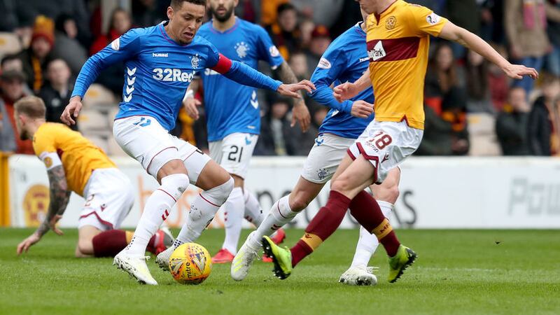 Motherwell's talented David Turnbull in action against Rangers. He is now set to sign for newly-promoted Norwich